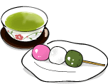 緑茶とお団子