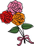 三色のバラ